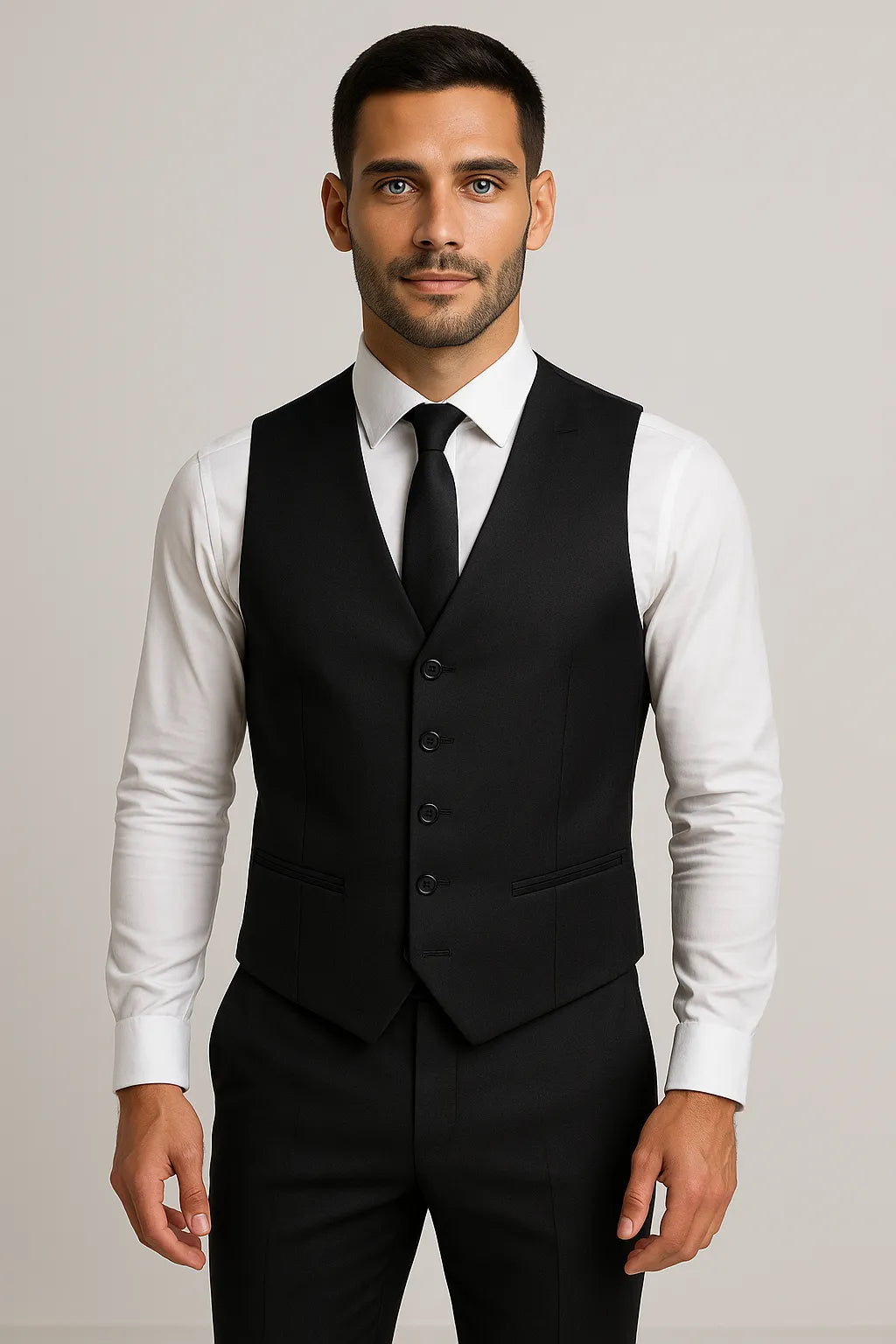 Terno Masculino Napoli Poliviscose Semi Slim - 3 Peças