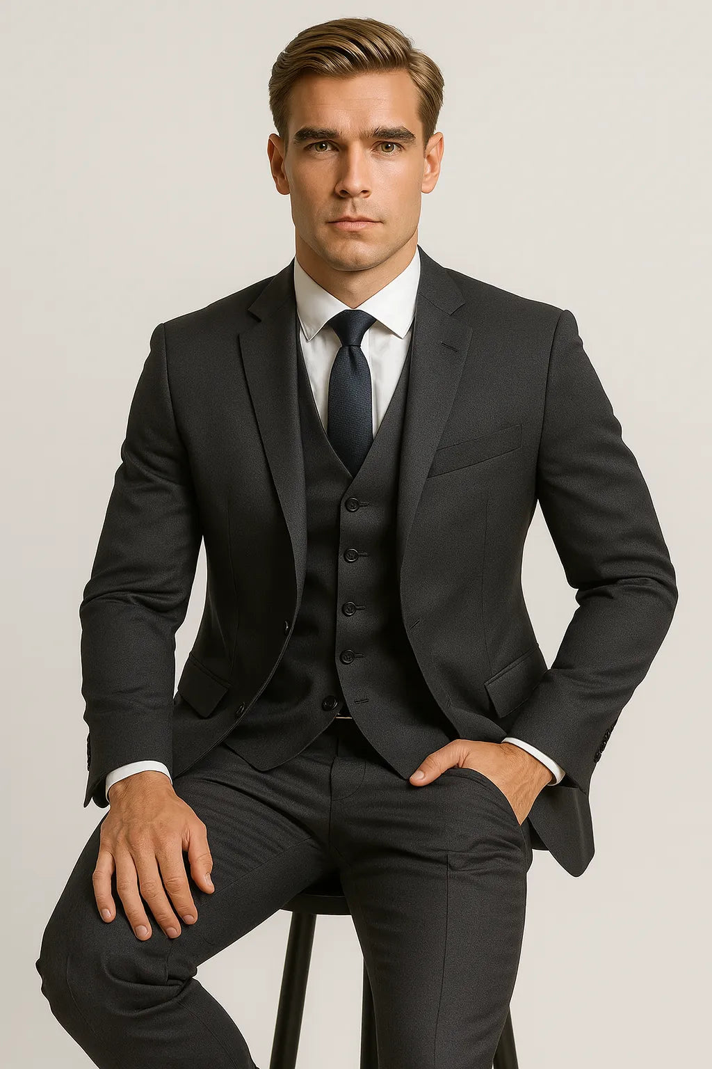 Terno Masculino Nerozza Poliviscose Semi Slim