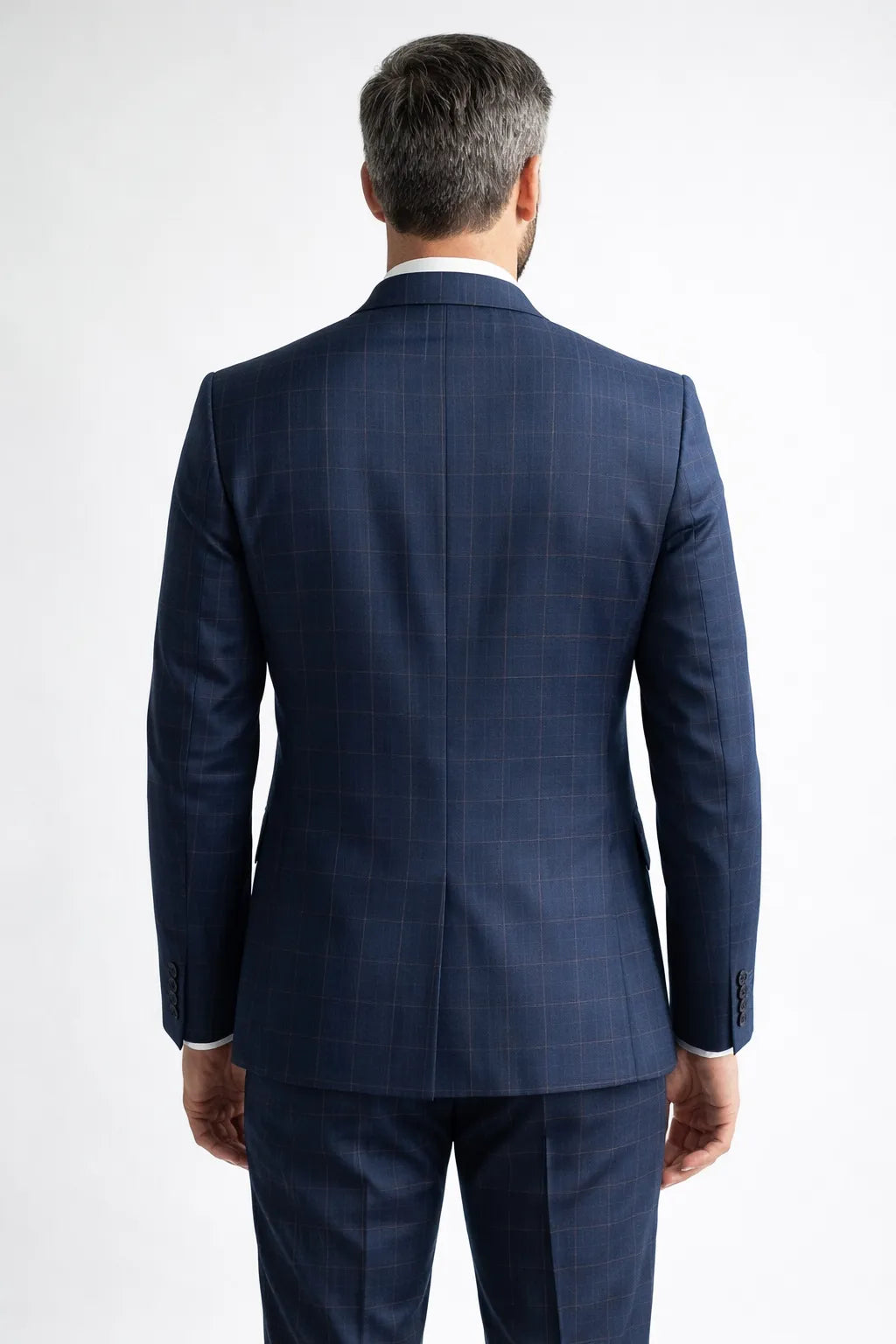 Terno Masculino Poliviscose Azul Marinho Xadrez