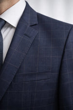 Terno Masculino Poliviscose Azul Marinho Xadrez