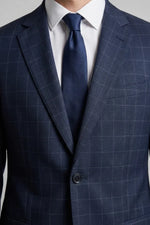 Terno Masculino Poliviscose Azul Noite Xadrez