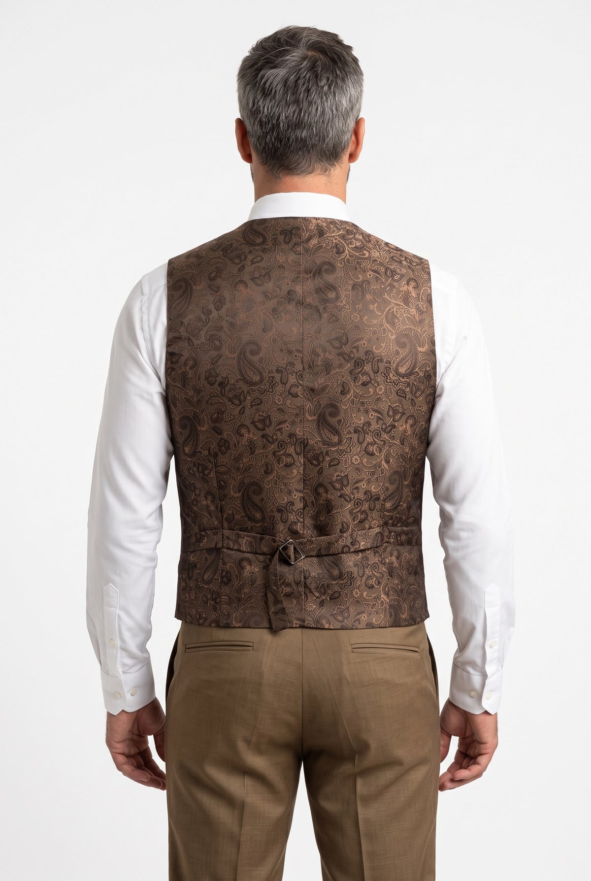 Terno Masculino Poliviscose Semi Slim Mantova Marrom