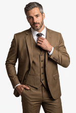 Terno Masculino Poliviscose Semi Slim Mantova Marrom