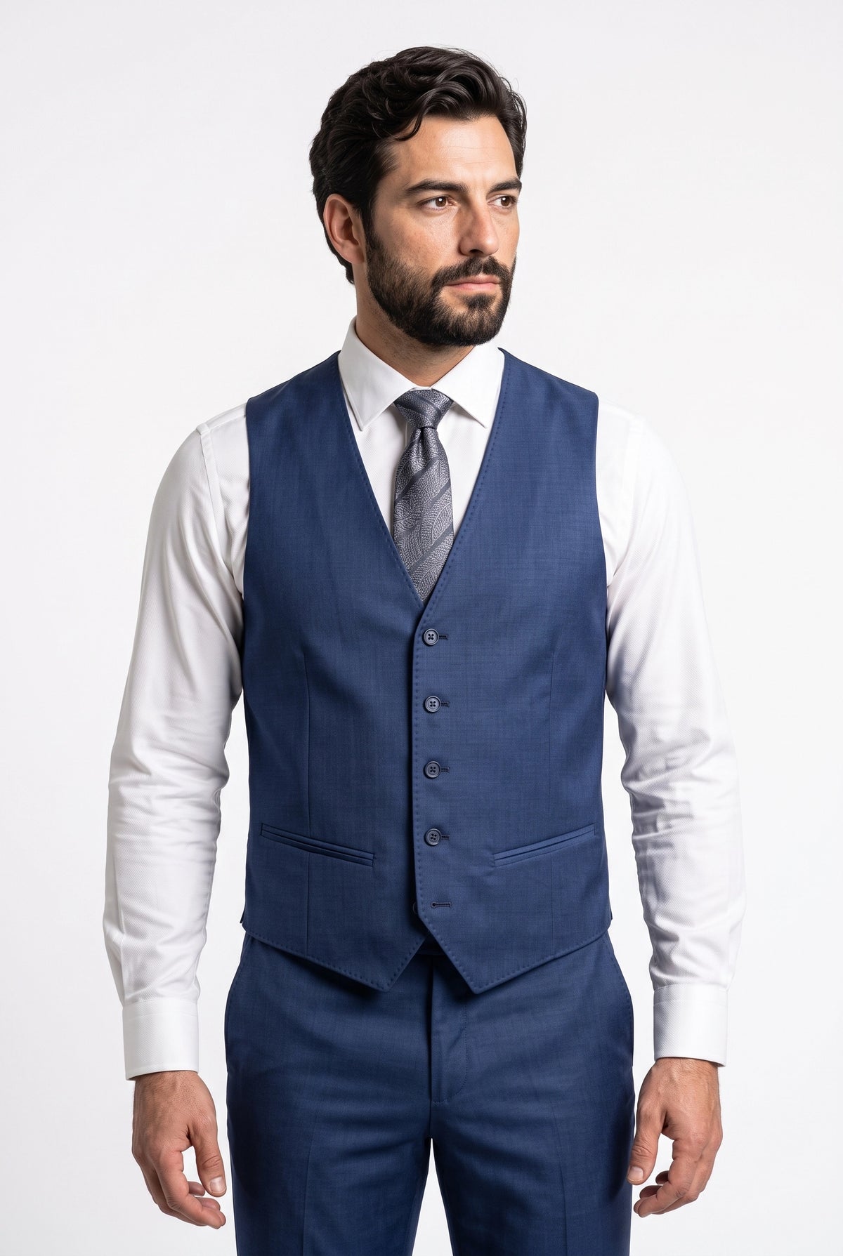 Terno Masculino Poliviscose Semi Slim Valenza Azul