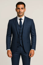 Terno Masculino Azzurro Príncipe de Gales Semi Slim