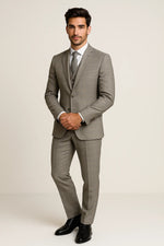 Terno Masculino Grigio Príncipe de Gales Semi Slim