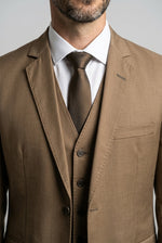 Terno Masculino Poliviscose Semi Slim Mantova Marrom