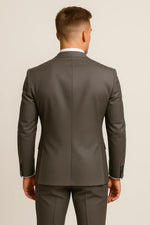 Terno Masculino em Poliéster Premium - 3 Peças Cinza Escuro