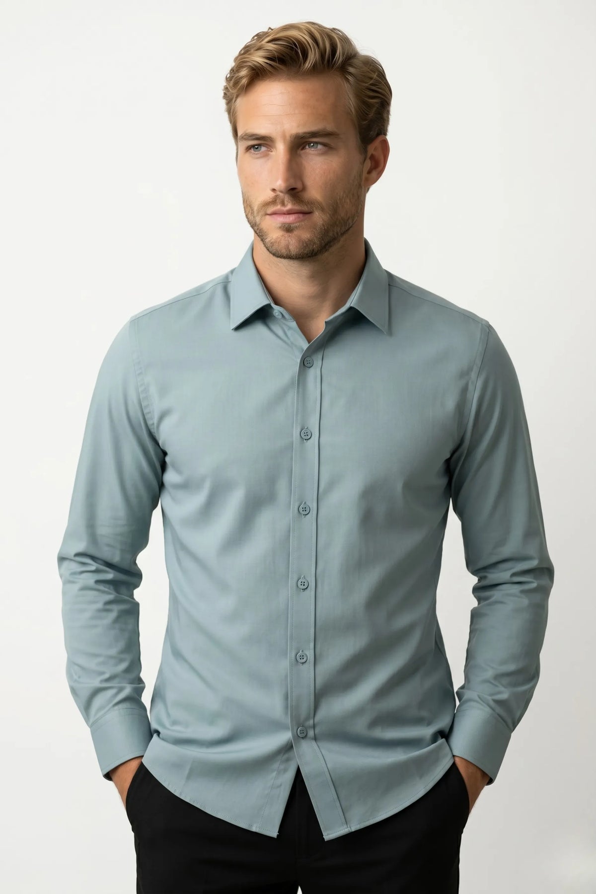 Camisa Social Slim Fit Bambu com Elastano