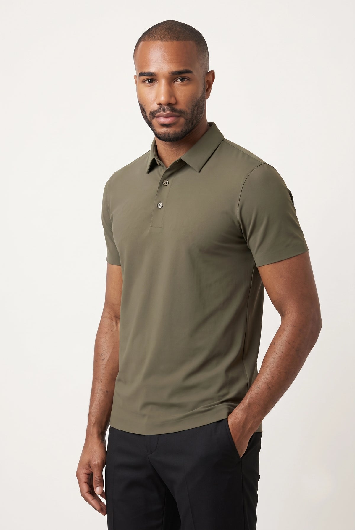 Camisa Polo Masculina Tech Slim com Elastano