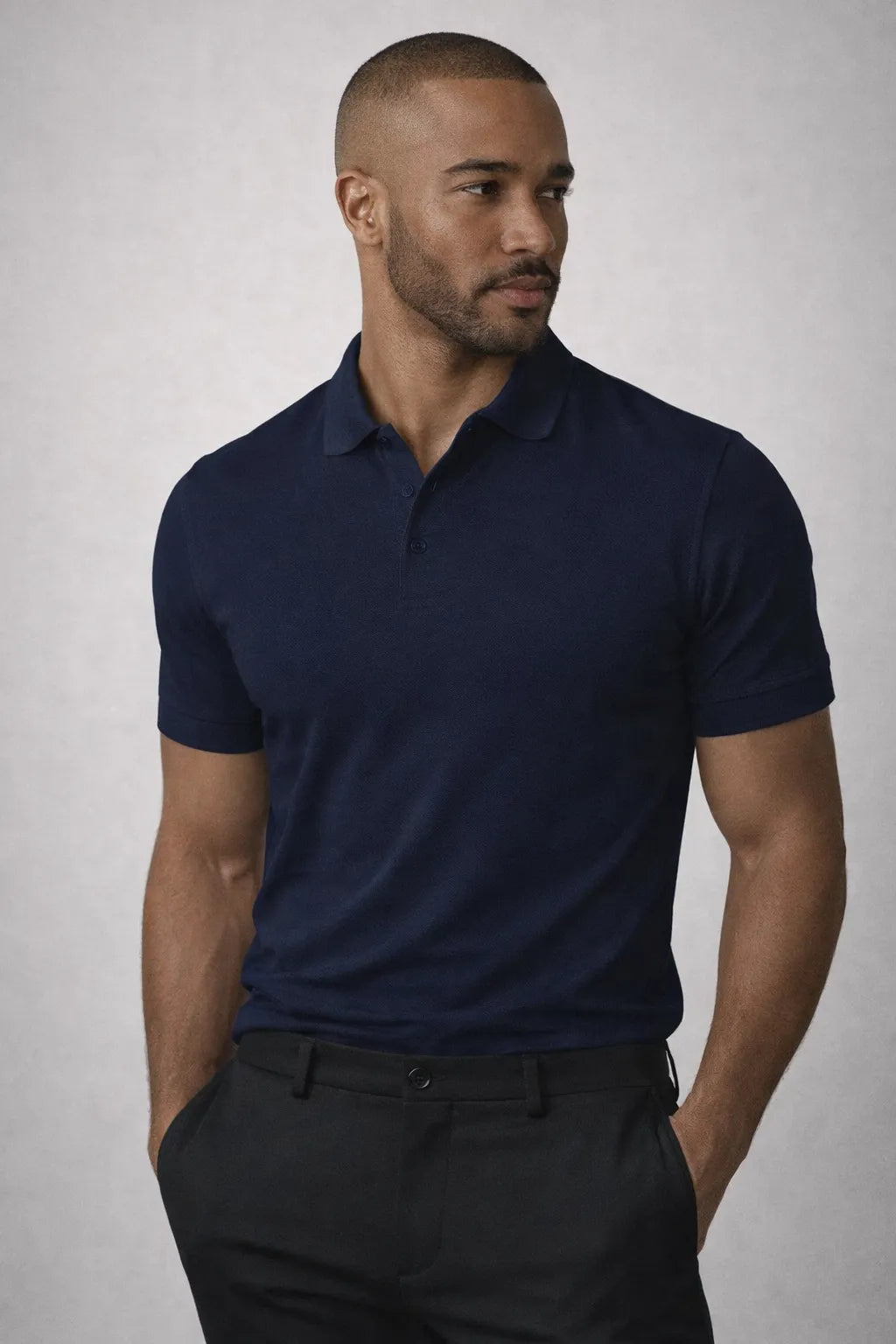 Camisa Polo em Algodão Pima com Elastano