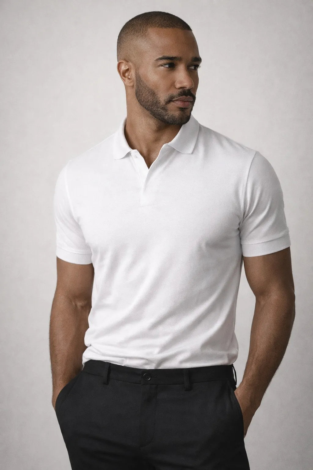 Camisa Polo em Algodão Pima com Elastano