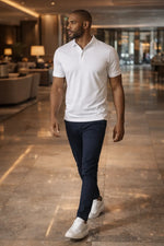 Camisa Polo em Algodão Pima com Elastano