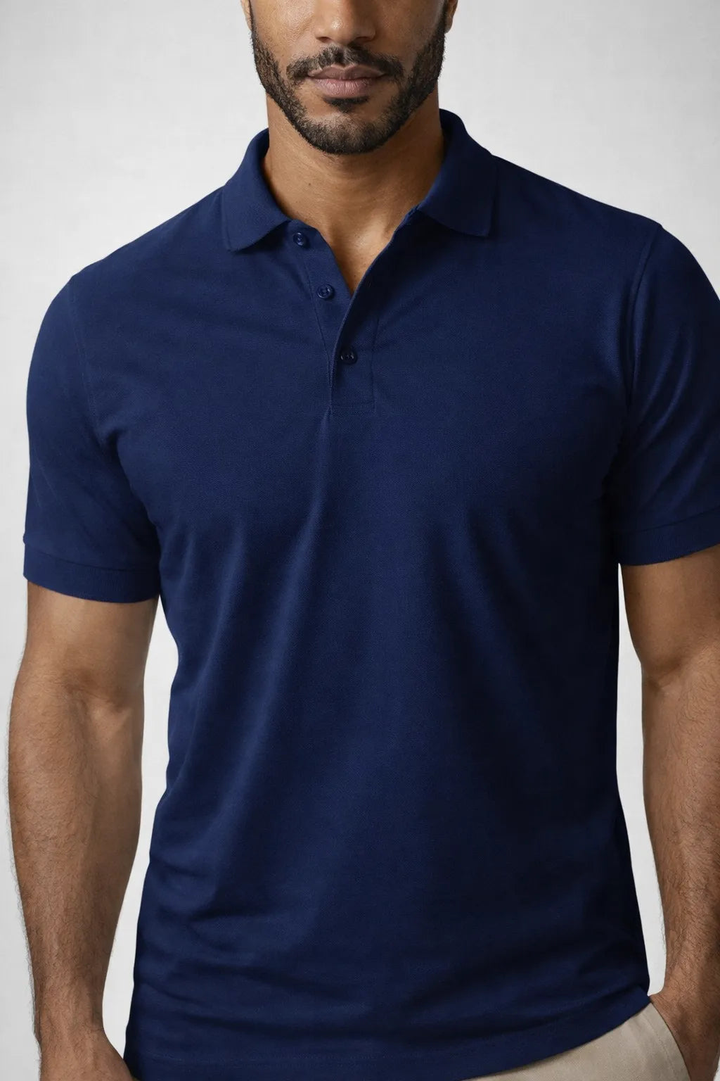 Camisa Polo em Algodão Pima com Elastano