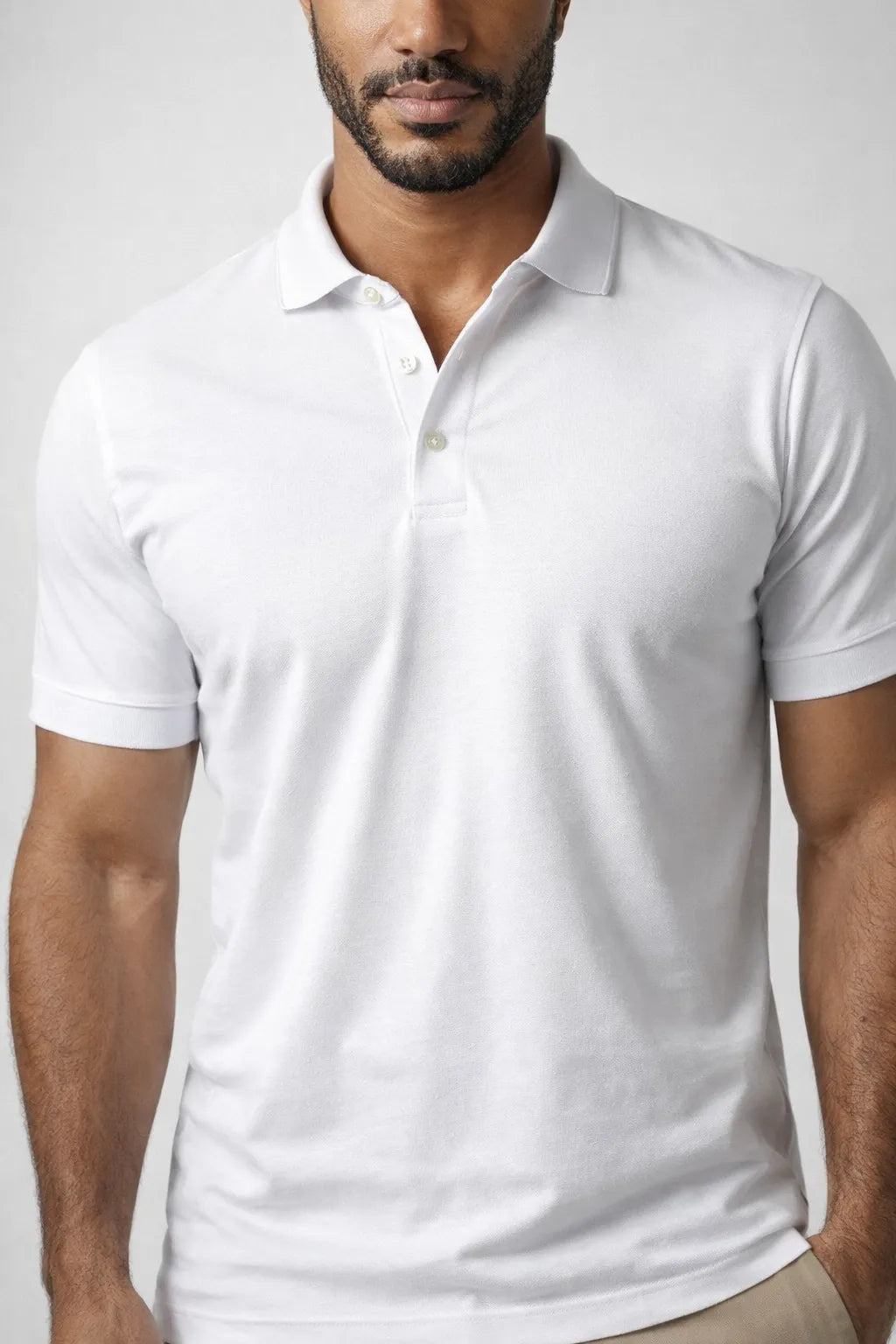 Camisa Polo em Algodão Pima com Elastano