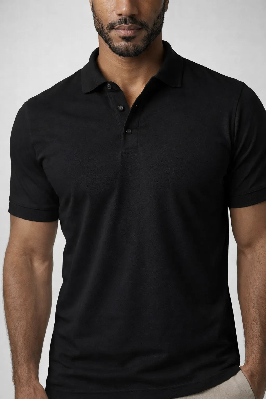 Camisa Polo em Algodão Pima com Elastano